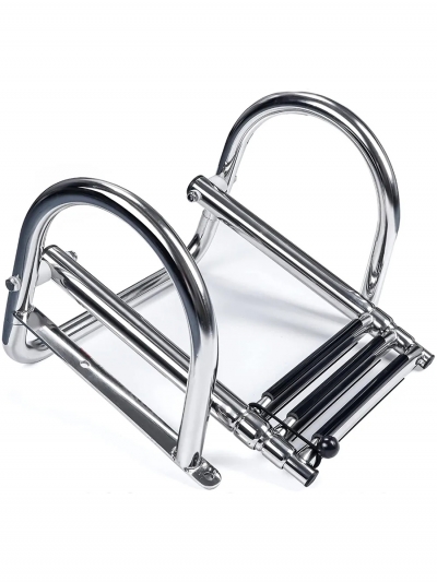 Складная трехступенчатая лестница для лодки с поручнями безопасности SeaLadder FT3+-3